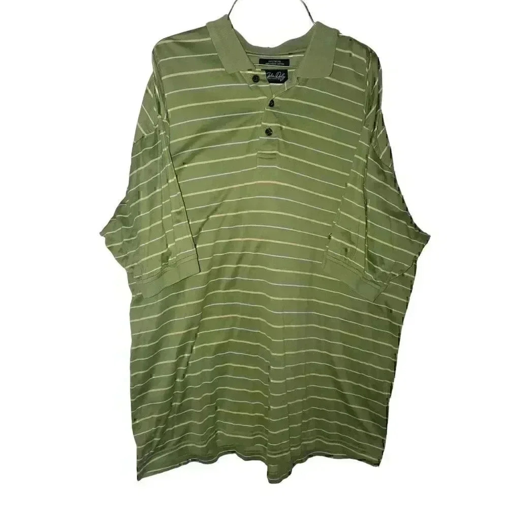 John Daly Comfort Wear Polo 60s Two Ply Mercerized Cotton Men's Size Large